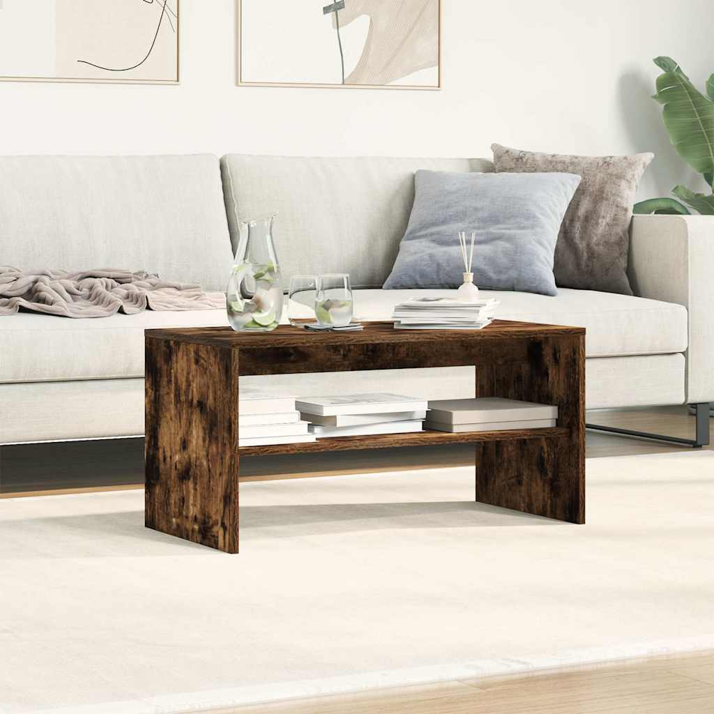 vidaXL Tv-meubel 80x40x40 cm bewerkt hout gerookt eikenkleurig