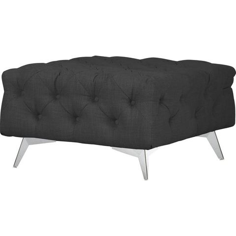 Leonique Hocker Glynis luxueuze capitonnage, moderne chesterfield look, kleur van de poten ter keuze