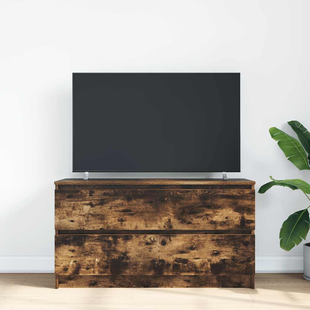 vidaXL Tv-meubel 100x35x54 cm bewerkt hout gerookt eikenkleurig