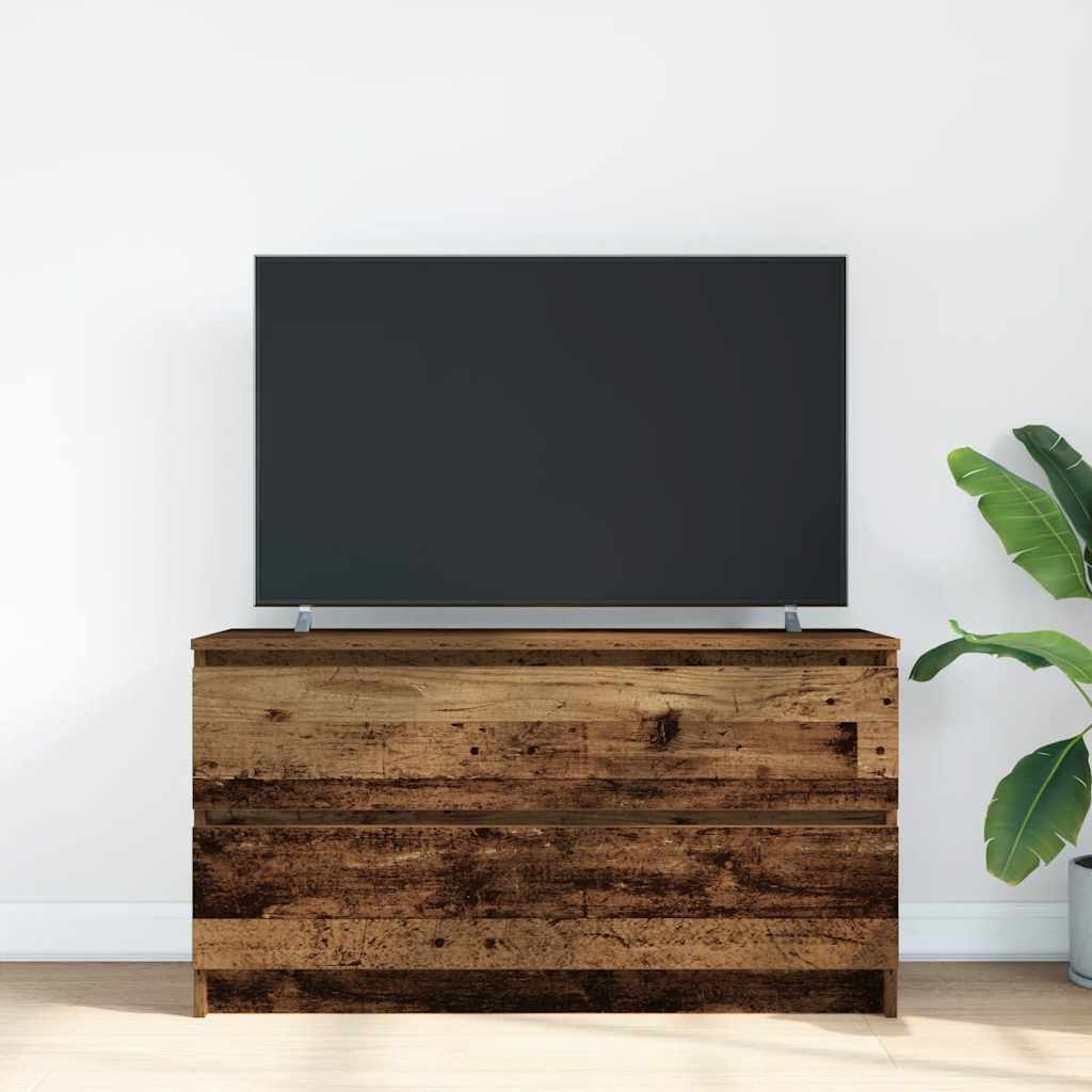 vidaXL Tv-meubel 100x35x54 cm bewerkt hout oud houtkleurig