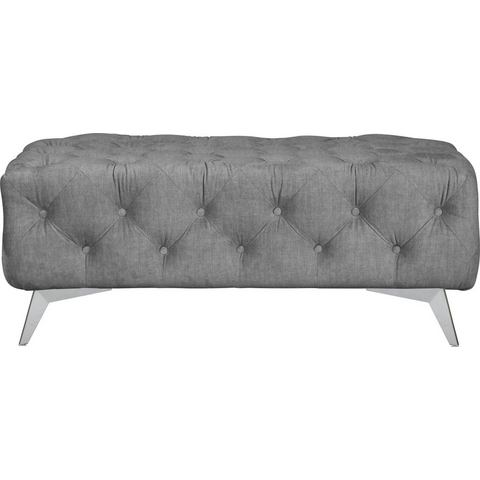 Leonique Hocker Glynis luxueuze capitonnage, moderne chesterfield look, kleur van de poten ter keuze