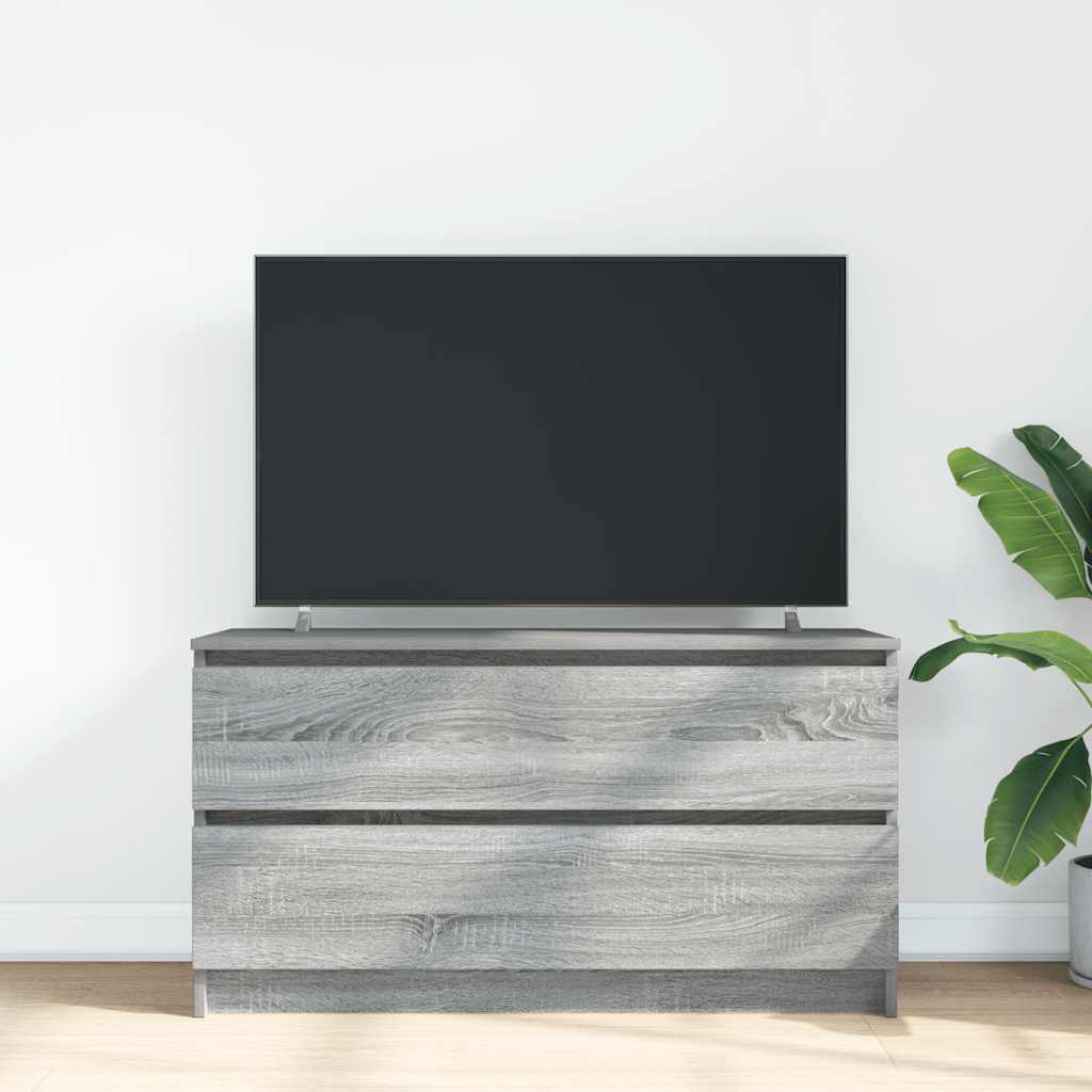 vidaXL Tv-meubel 100x35x54 cm bewerkt hout grijs sonoma eikenkleurig