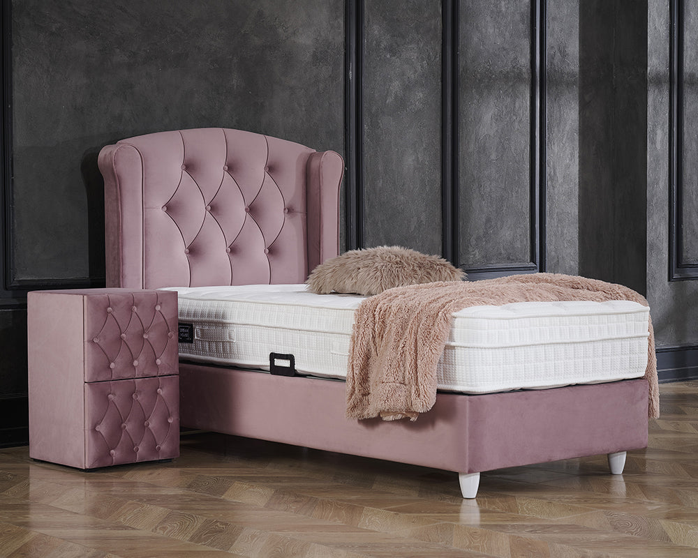 Dreamhouse - Aurora 1-persoons Boxspring met opbergruimte - Roze - 90 x 200 / zonder montage