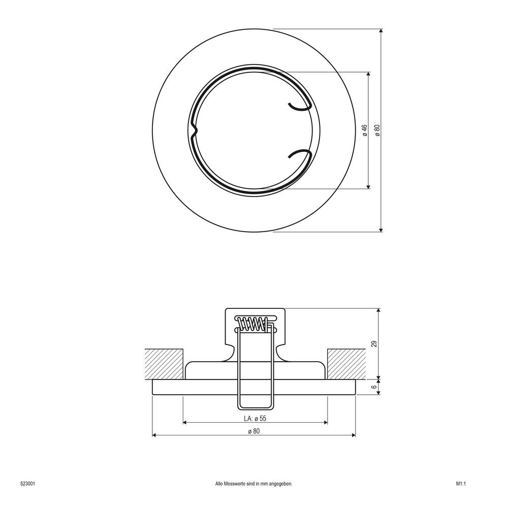 EVN 523001 523001 Inbouwring GU10 50 W Wit