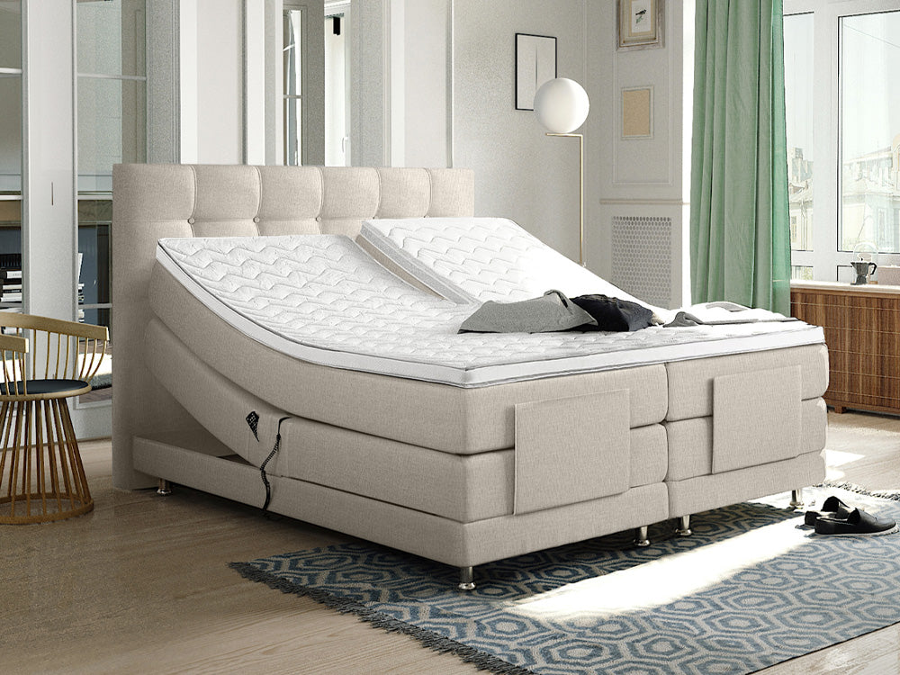 Dreamhouse - Arizona Elektrische Boxspring - Beige - 140 x 200 / zonder montage