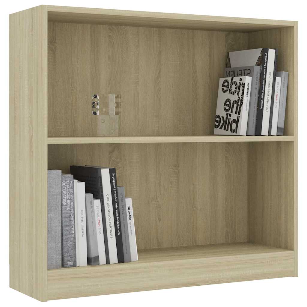 vidaXL Boekenkast 80x24x75 cm bewerkt hout sonoma eikenkleurig