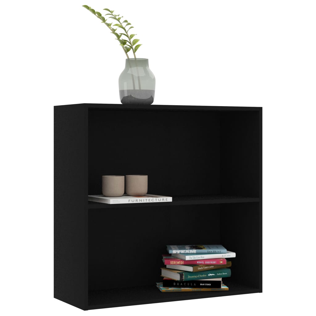 vidaXL Boekenkast 80x30x76,5 cm bewerkt hout zwart