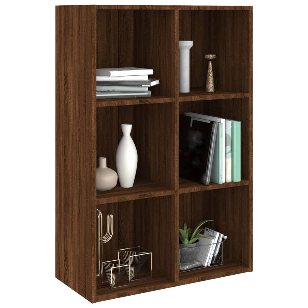 vidaXL Boekenkast 66x30x98 cm bewerkt hout bruin eikenkleur