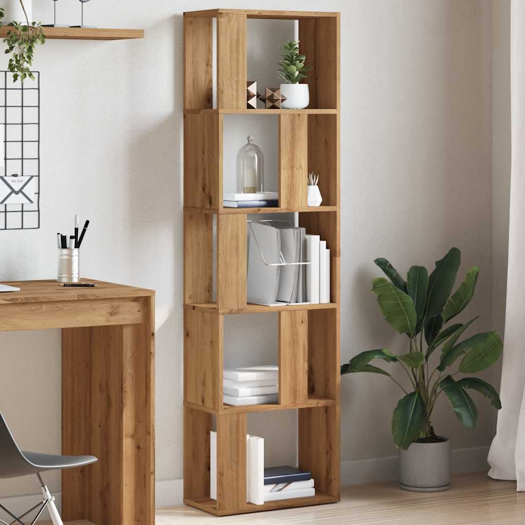 vidaXL Boekenkast 45x24x159 cm bewerkt hout artisanaal eikenkleur