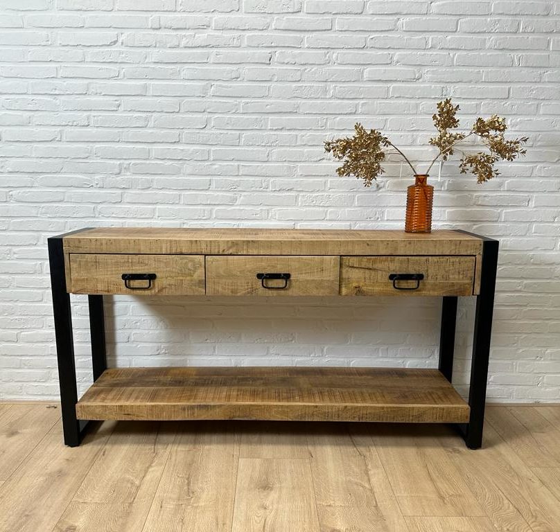 Industrielemeubelshop Mangohouten sidetable/dressoir Kuno met lades