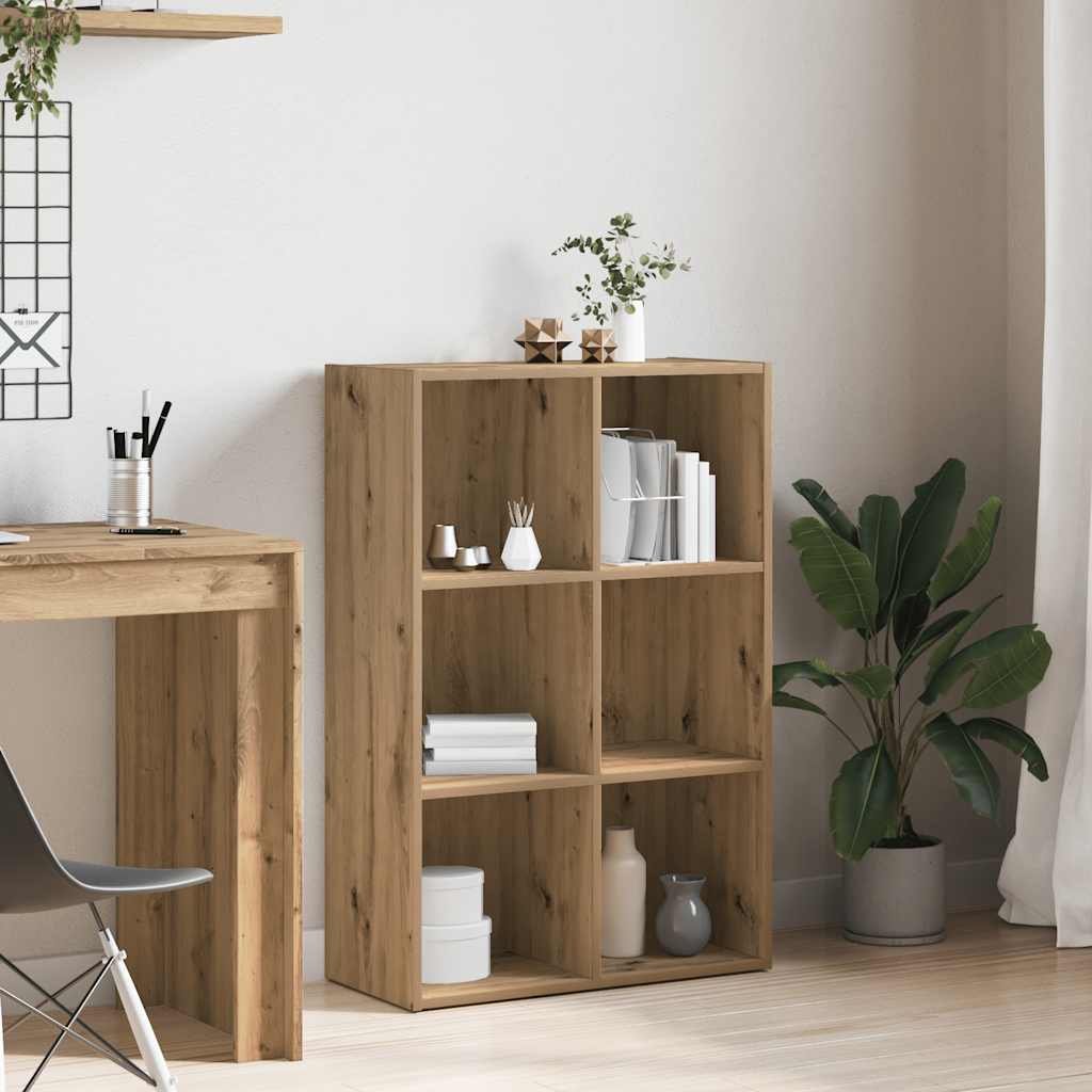 vidaXL Boekenkast/dressoir 66x30x98 cm bewerkt hout artisanaal eiken