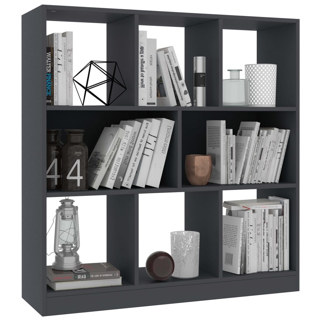 vidaXL Boekenkast 97,5x29,5x100 cm bewerkt hout grijs