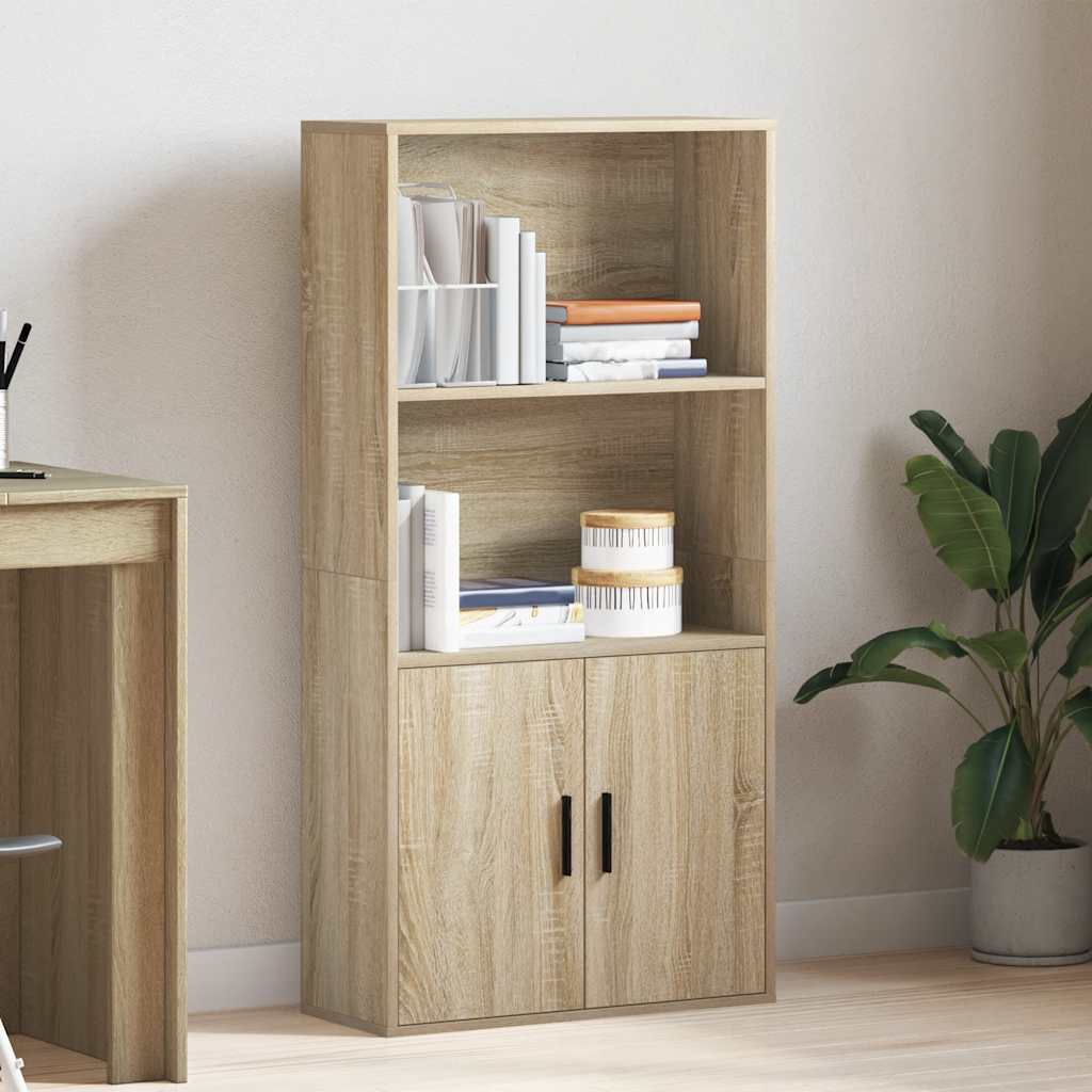 vidaXL Boekenkast 60x24x120 cm bewerkt hout sonoma eikenkleurig