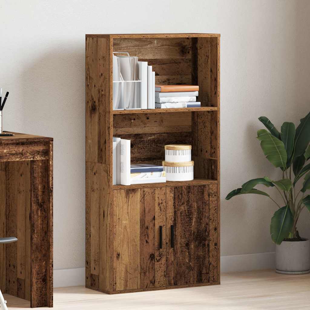 vidaXL Boekenkast 60x24x120 cm bewerkt hout oud houtkleurig