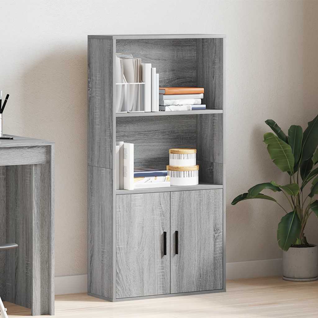 vidaXL Boekenkast 60x24x120 cm bewerkt hout grijs sonoma eikenkleurig