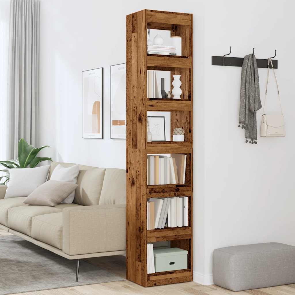 vidaXL Boekenkast/kamerscherm 40x30x198 cm oud houtkleurig