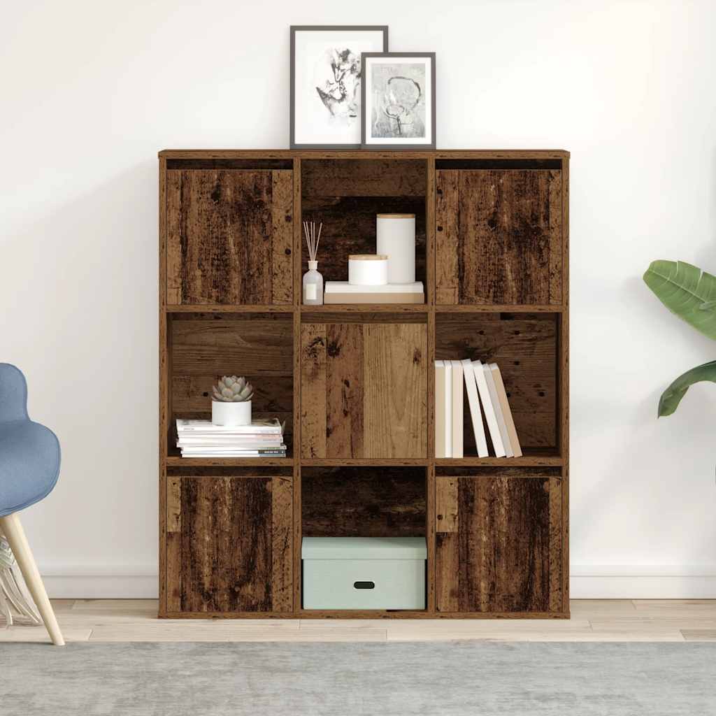 vidaXL Boekenkast 89x24x101,5 cm bewerkt hout oud houtkleurig