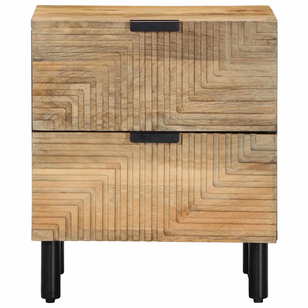 vidaXL Nachtkastjes 2 st 40x33x46 cm massief mangohout bruin