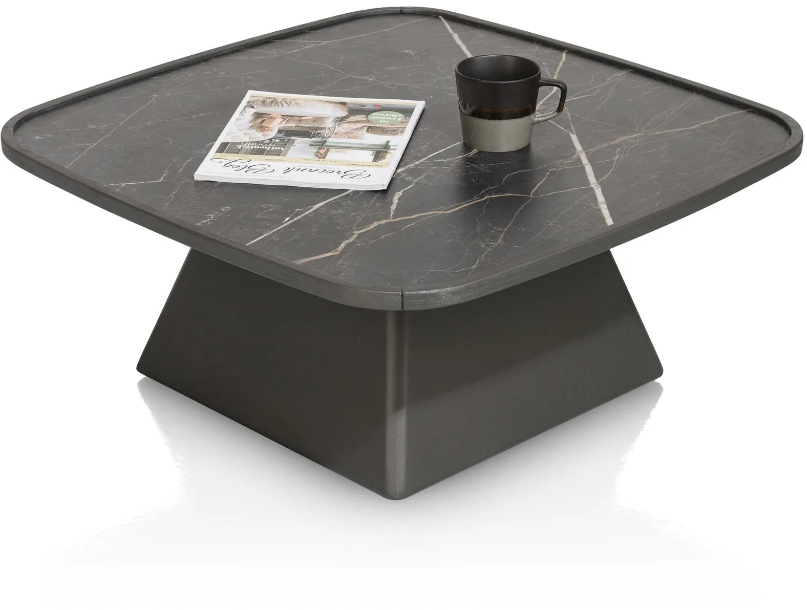 Oskar salontafel 80 x 80 cm - HPL - onyx