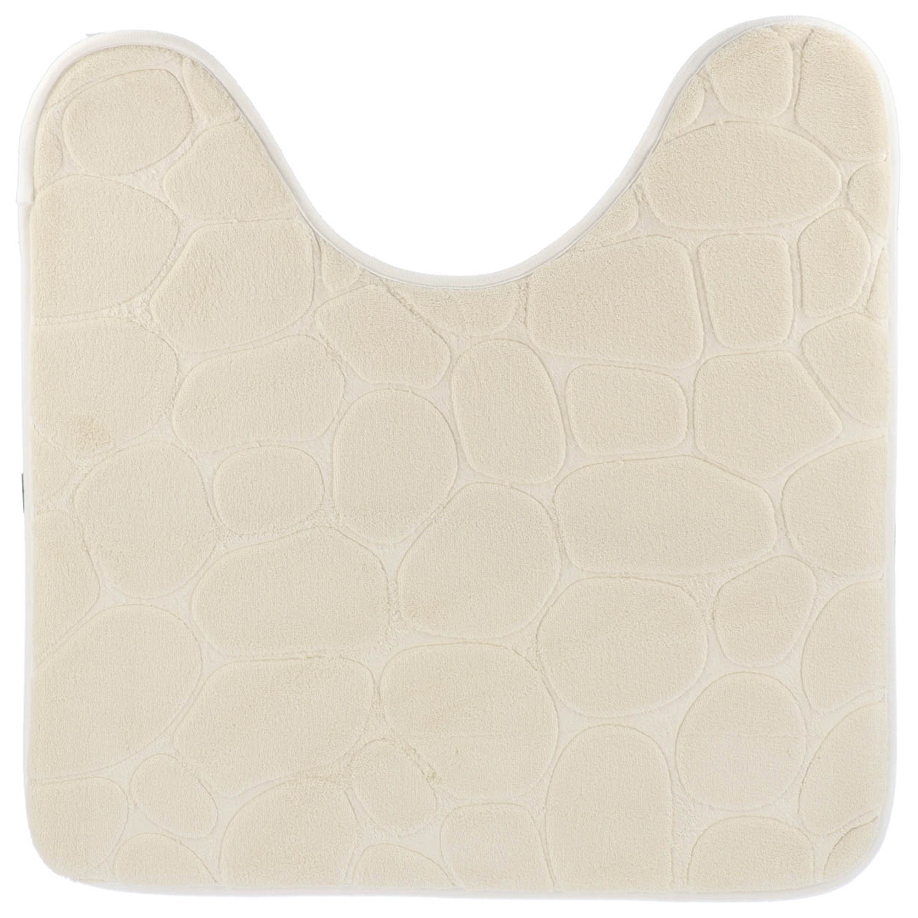 Tendance Toiletmat mat Pebble - Memory Foam - creme wit - 45 x 50 cm -