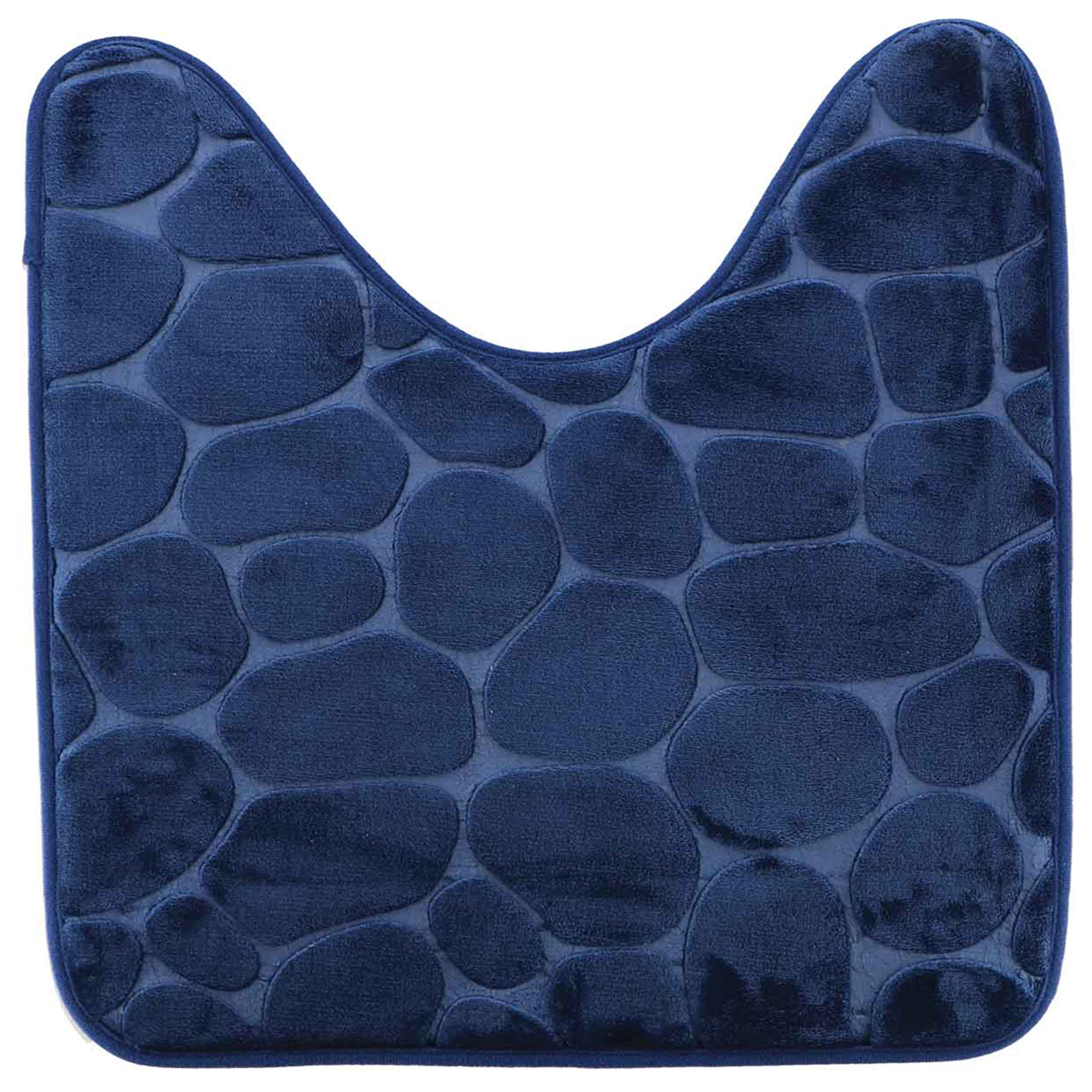 Tendance Toiletmat mat Pebble - Memory Foam - donkerblauw - 45 x 50 cm -