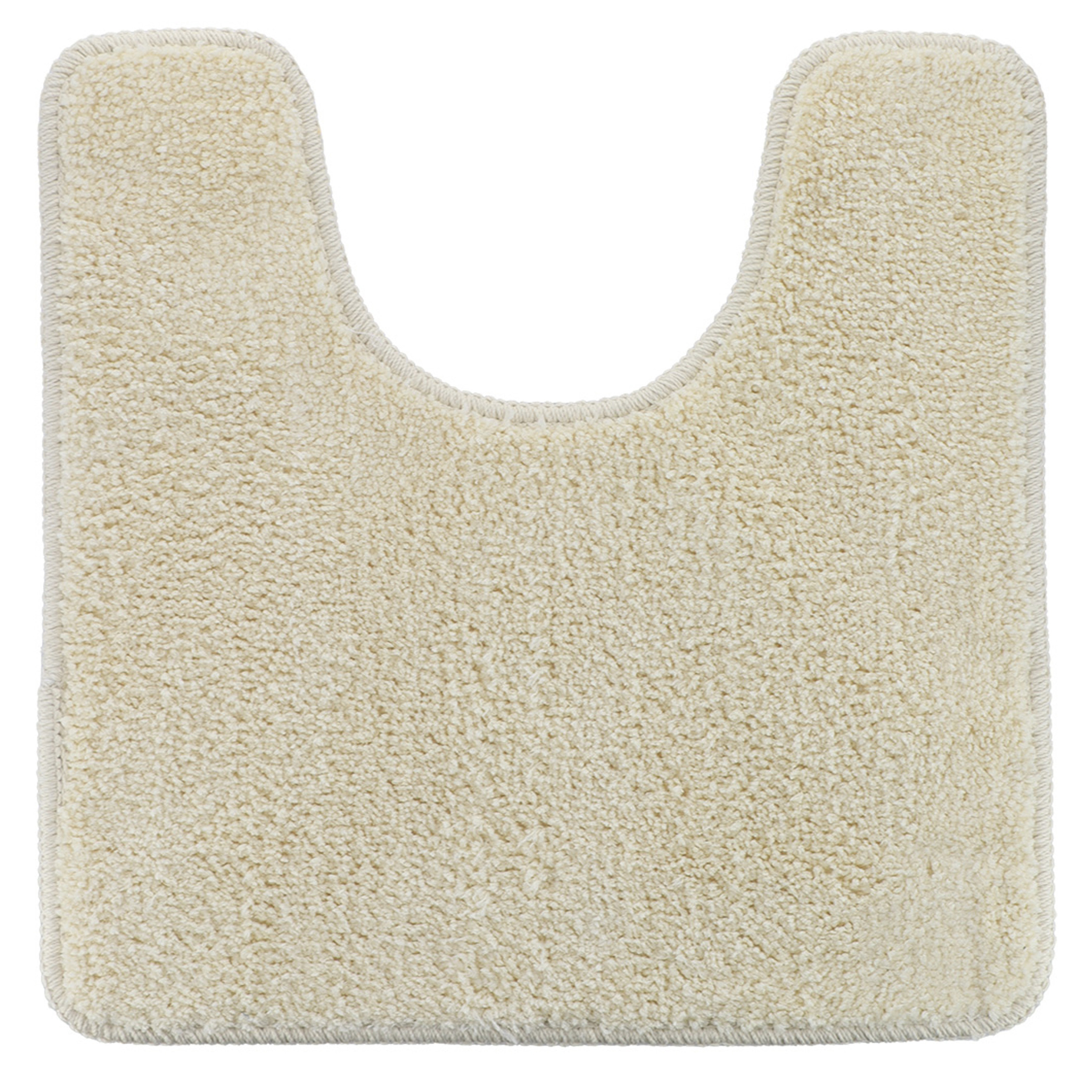 Tendance Toiletmat/wc mat - microvezel - creme wit - 45 x 50 cm -