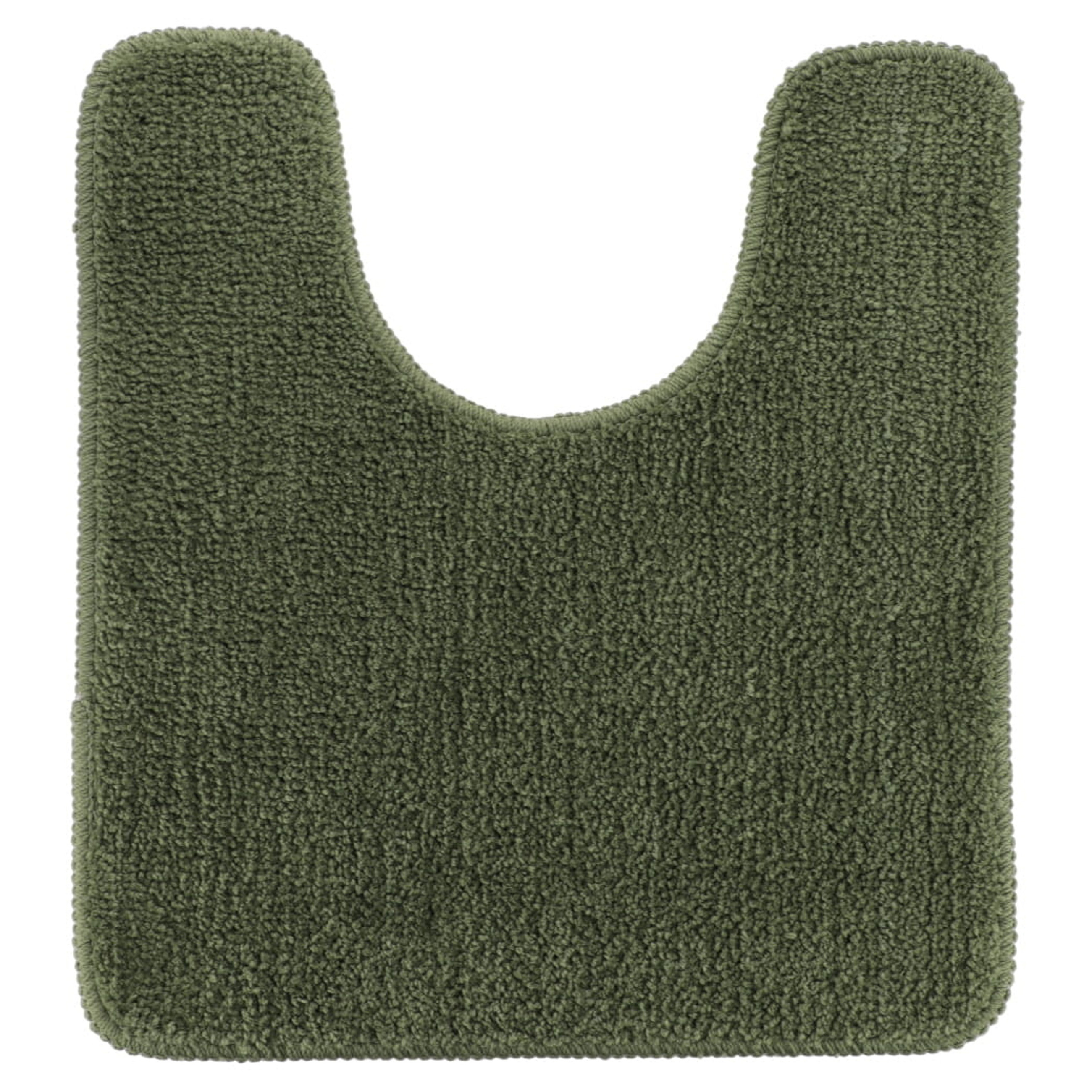 Tendance Toiletmat/wc mat - microvezel - olijfgroen - 45 x 50 cm -