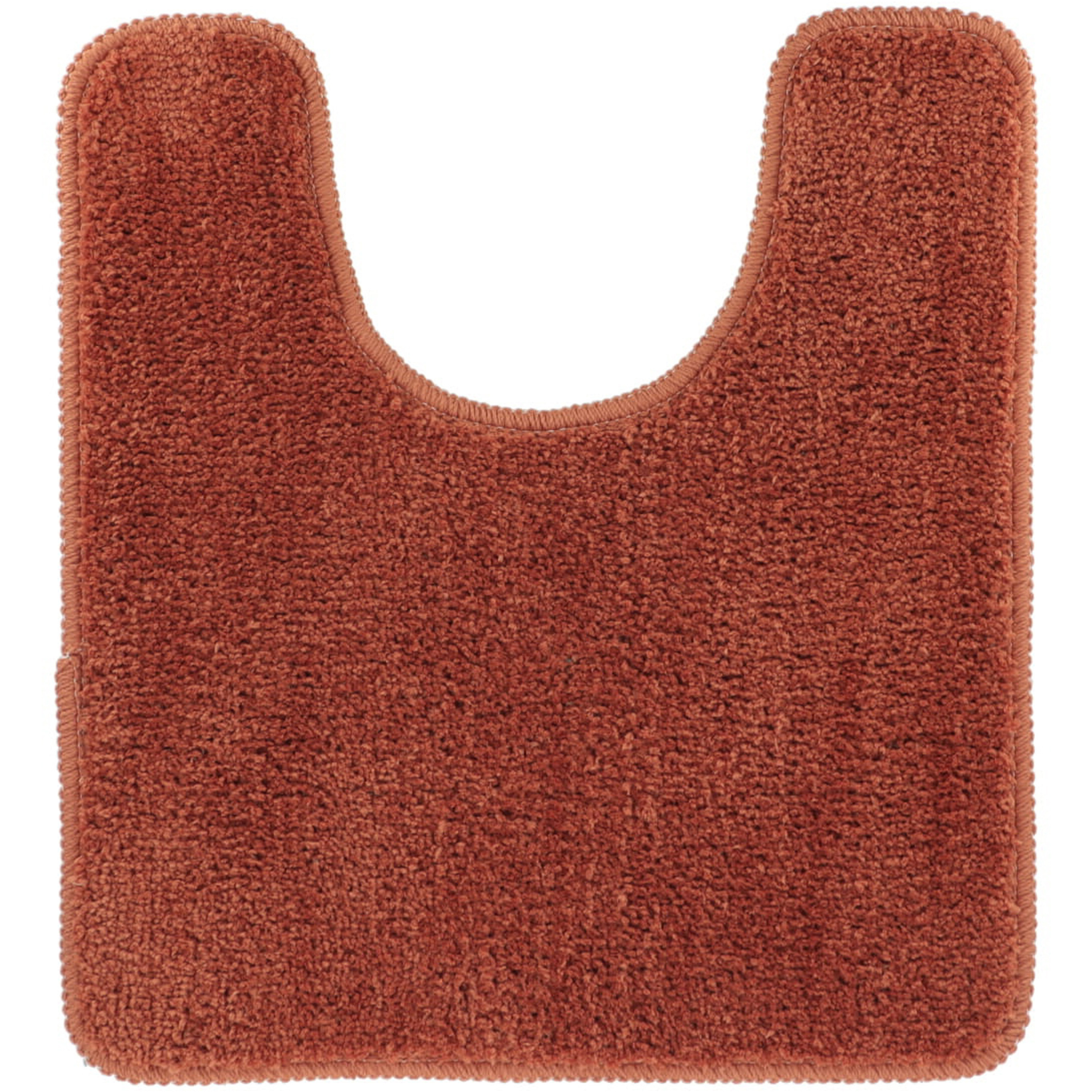 Tendance Toiletmat/wc mat - microvezel - roestbruin - 45 x 50 cm -