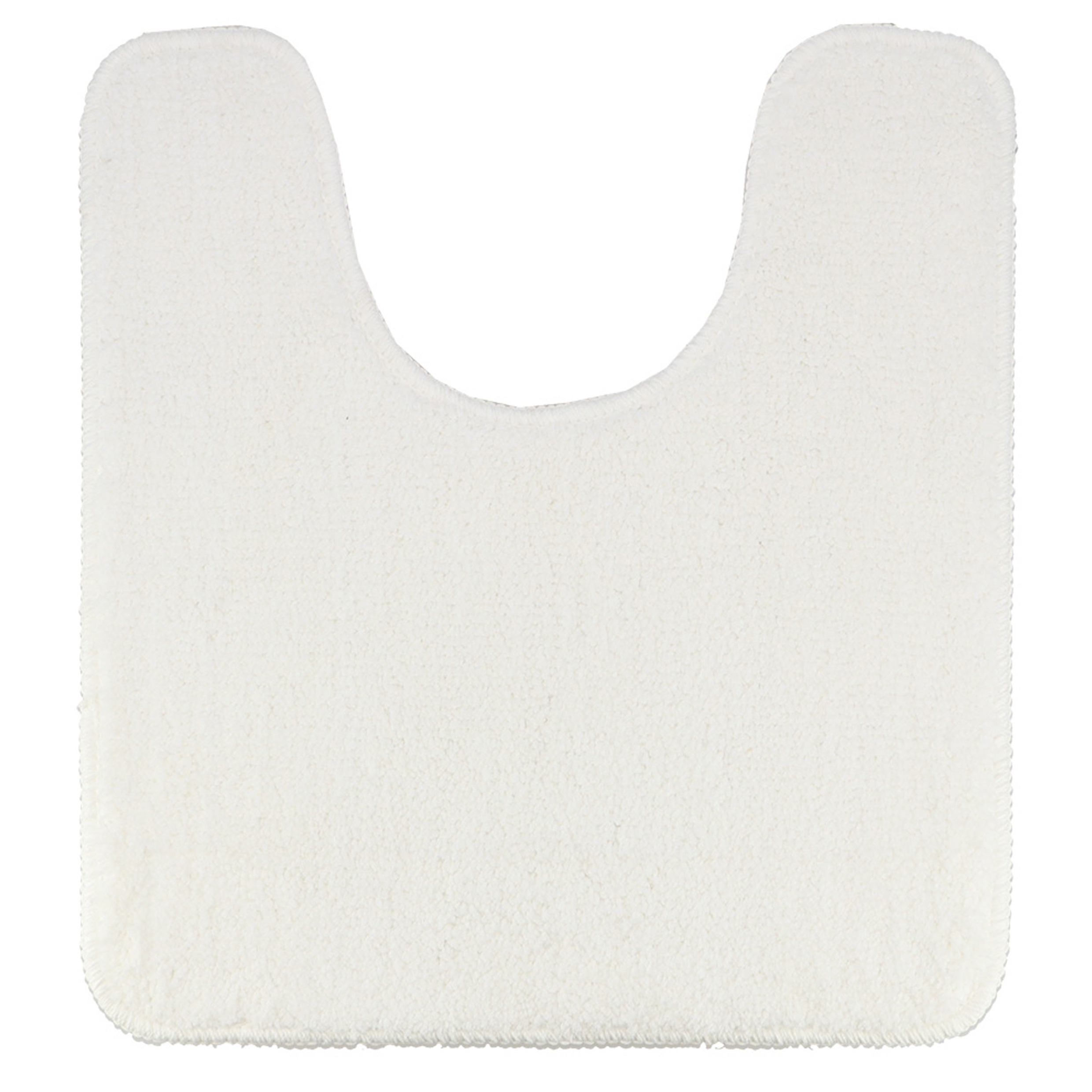 Tendance Toiletmat/wc mat - microvezel - wit - 45 x 50 cm -