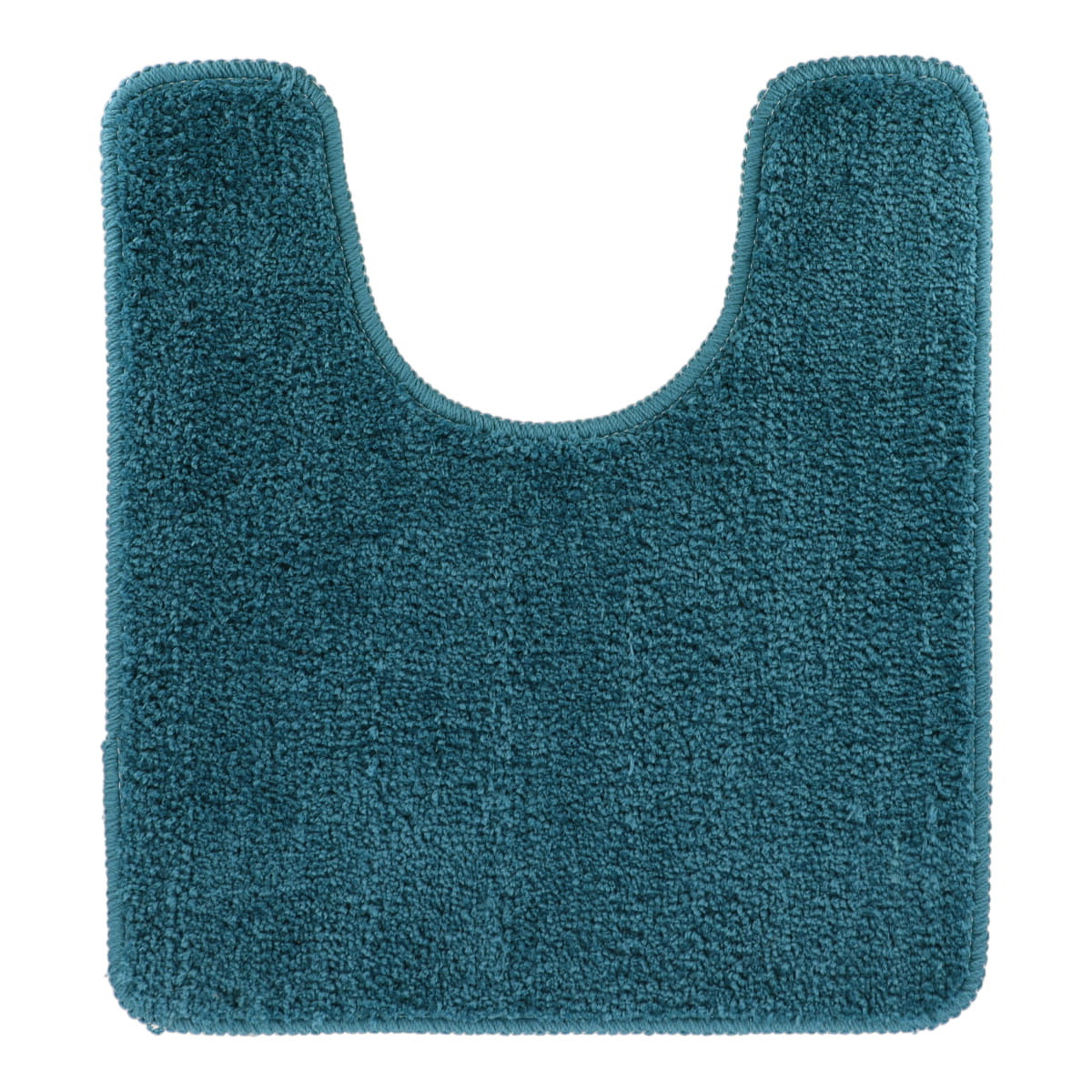 Tendance Toiletmat/wc mat - microvezel - zeeblauw - 45 x 50 cm -