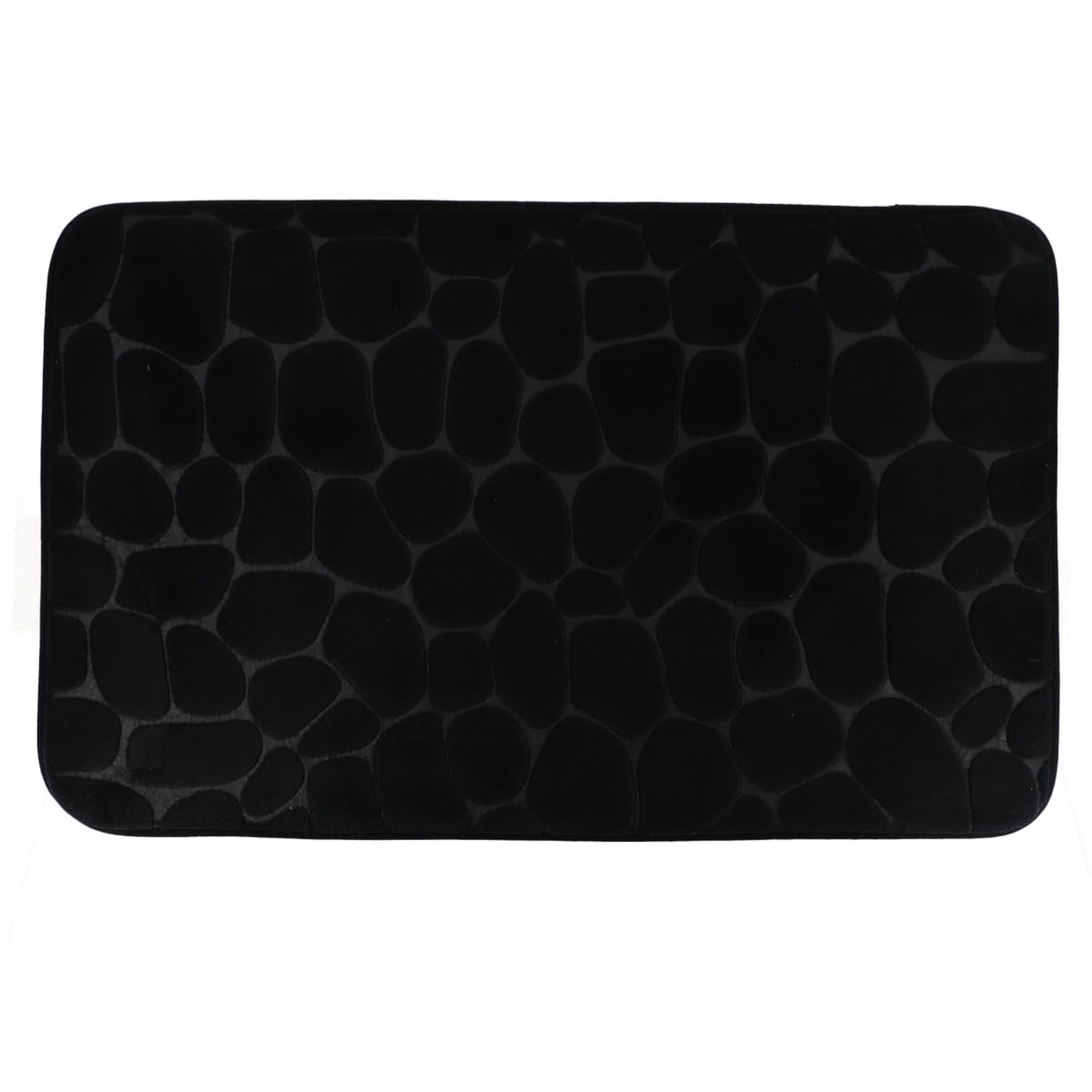 Tendance Badmat mat Pebble - Memory Foam - zwart - 50 x 80 cm -