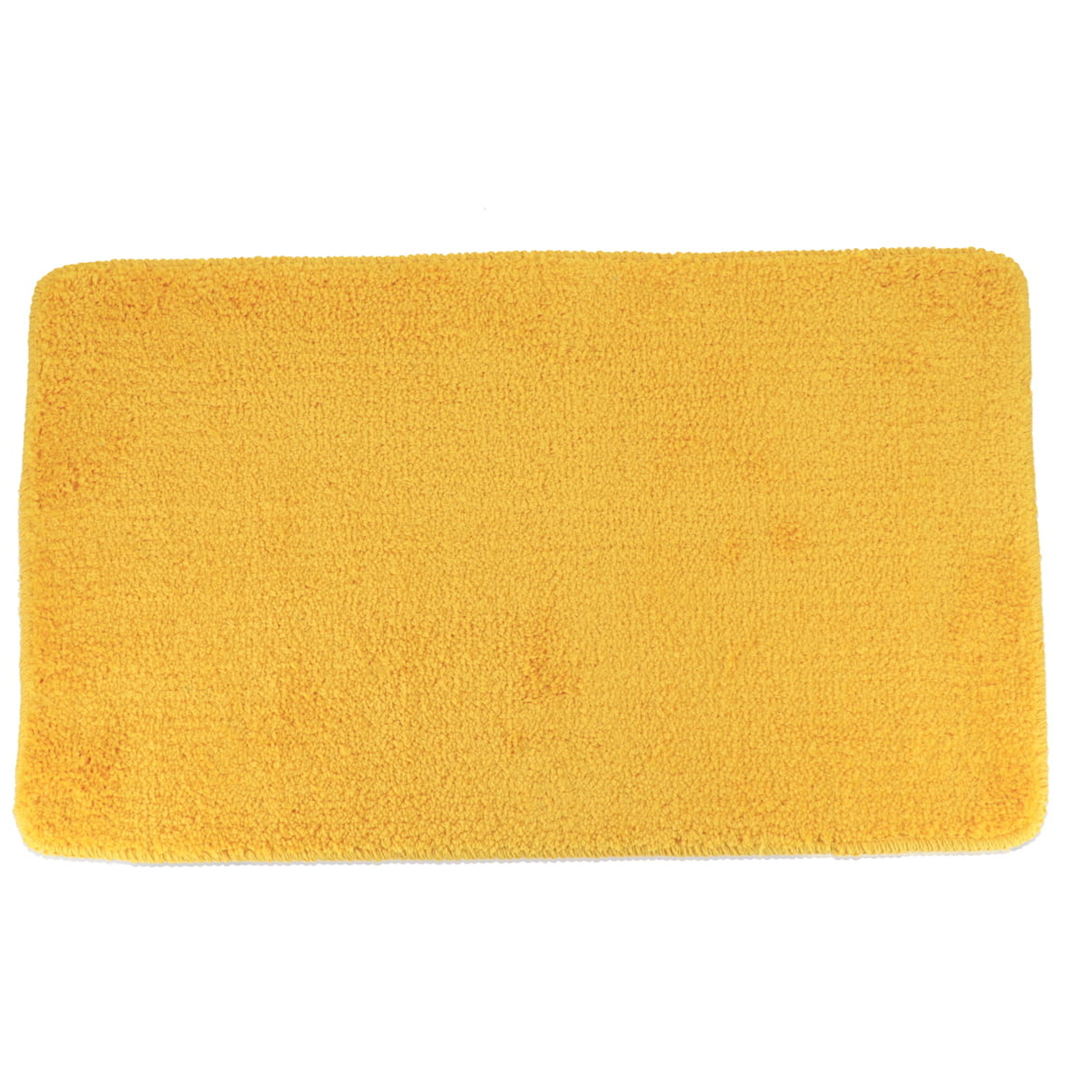 Tendance Badmat Aquarius - microfiber - hoogpolig - okergeel - 45 x 75 -