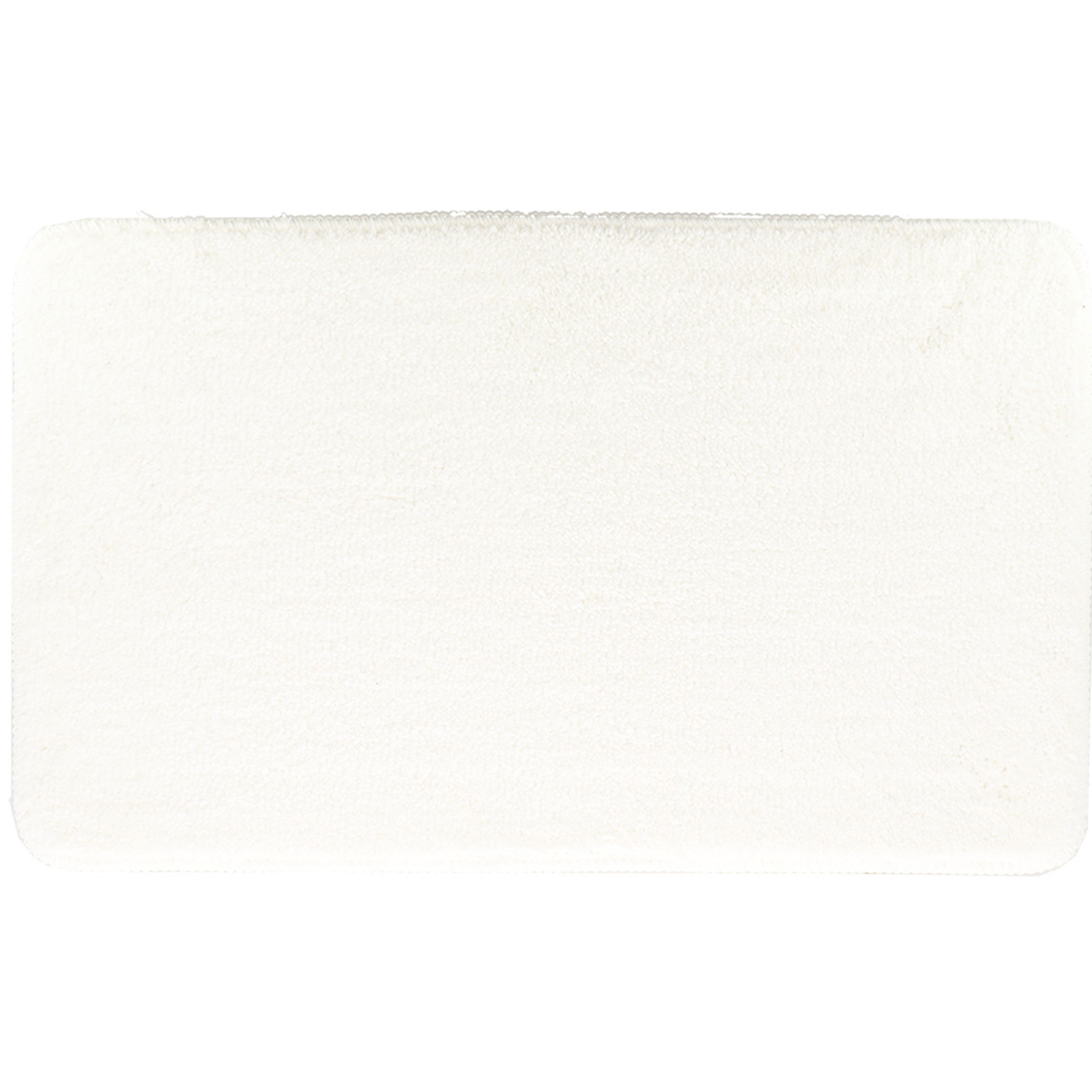 Tendance Badmat Aquarius - microfiber - hoogpolig - wit - 45 x 75 cm -