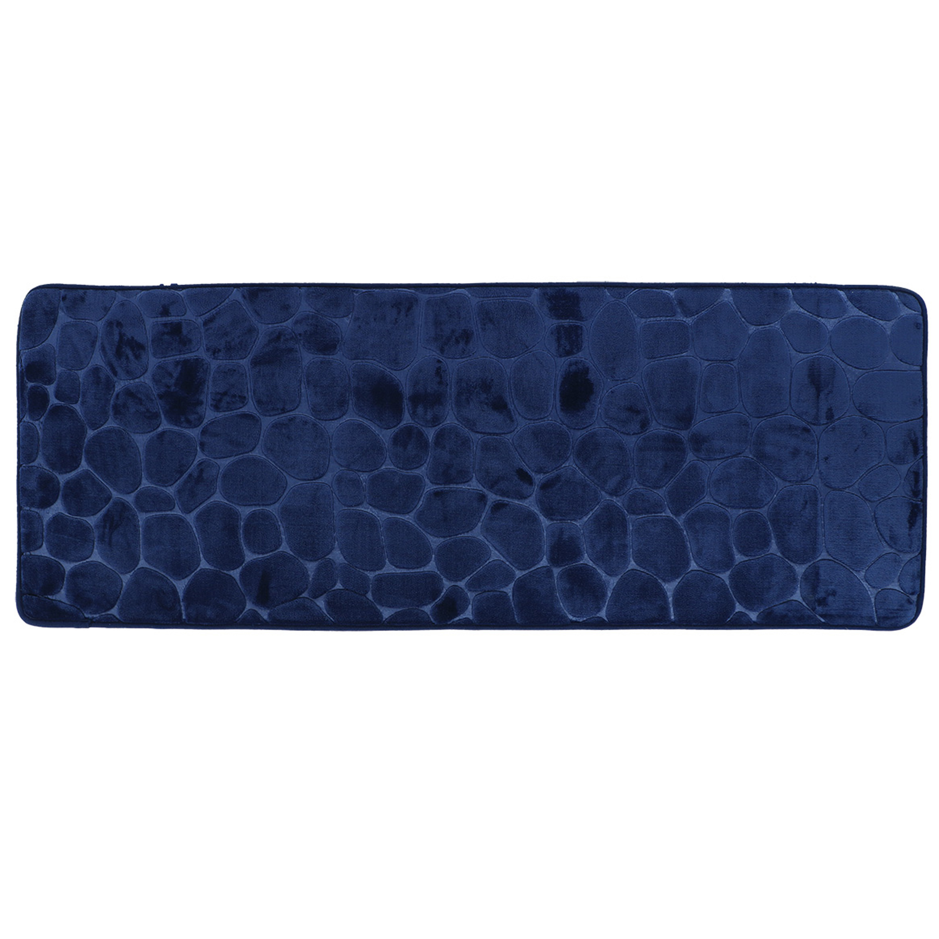 Tendance Badmat Pebble - Memory Foam - extra lang - donkerblauw -