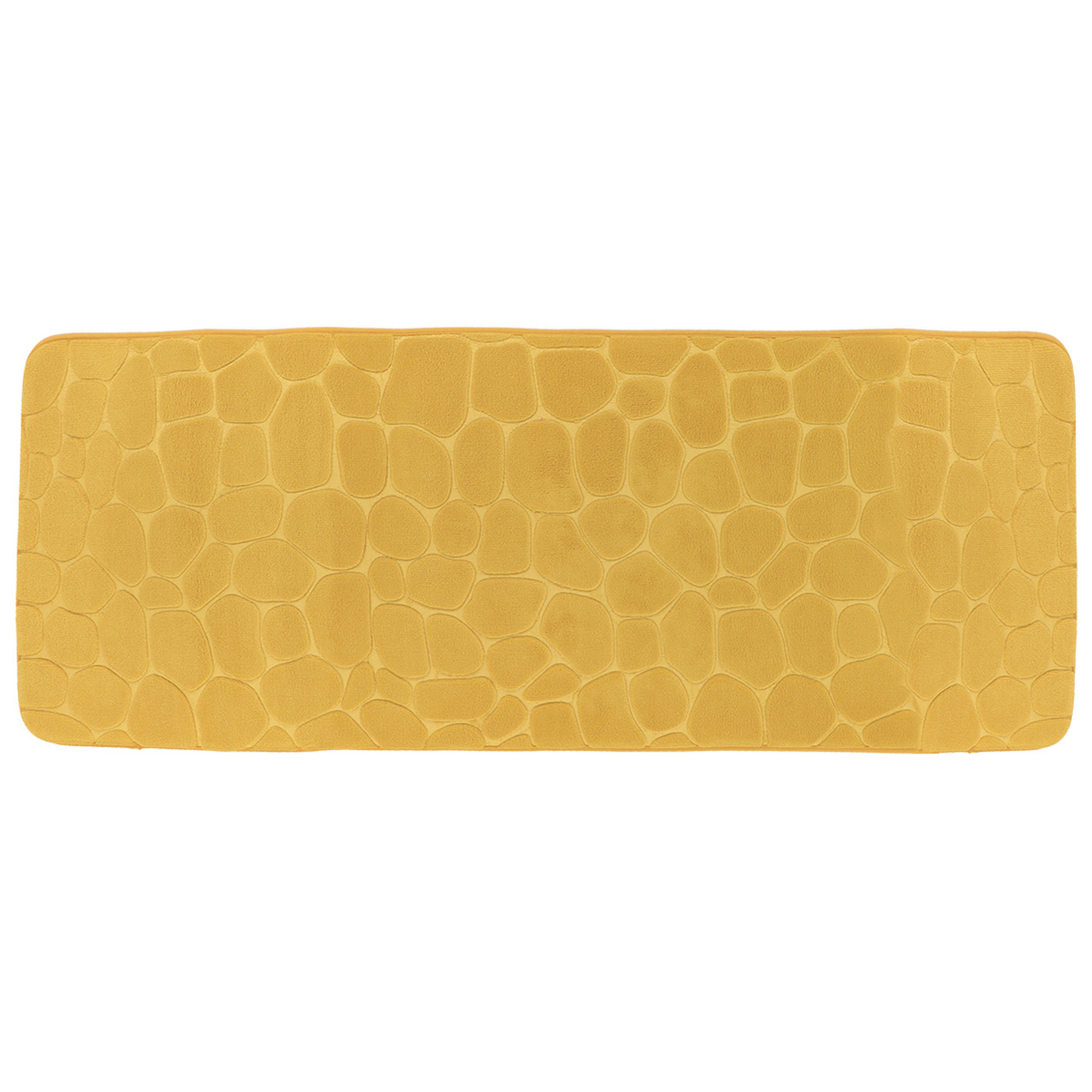 Tendance Badmat Pebble - Memory Foam - extra lang - okergeel -