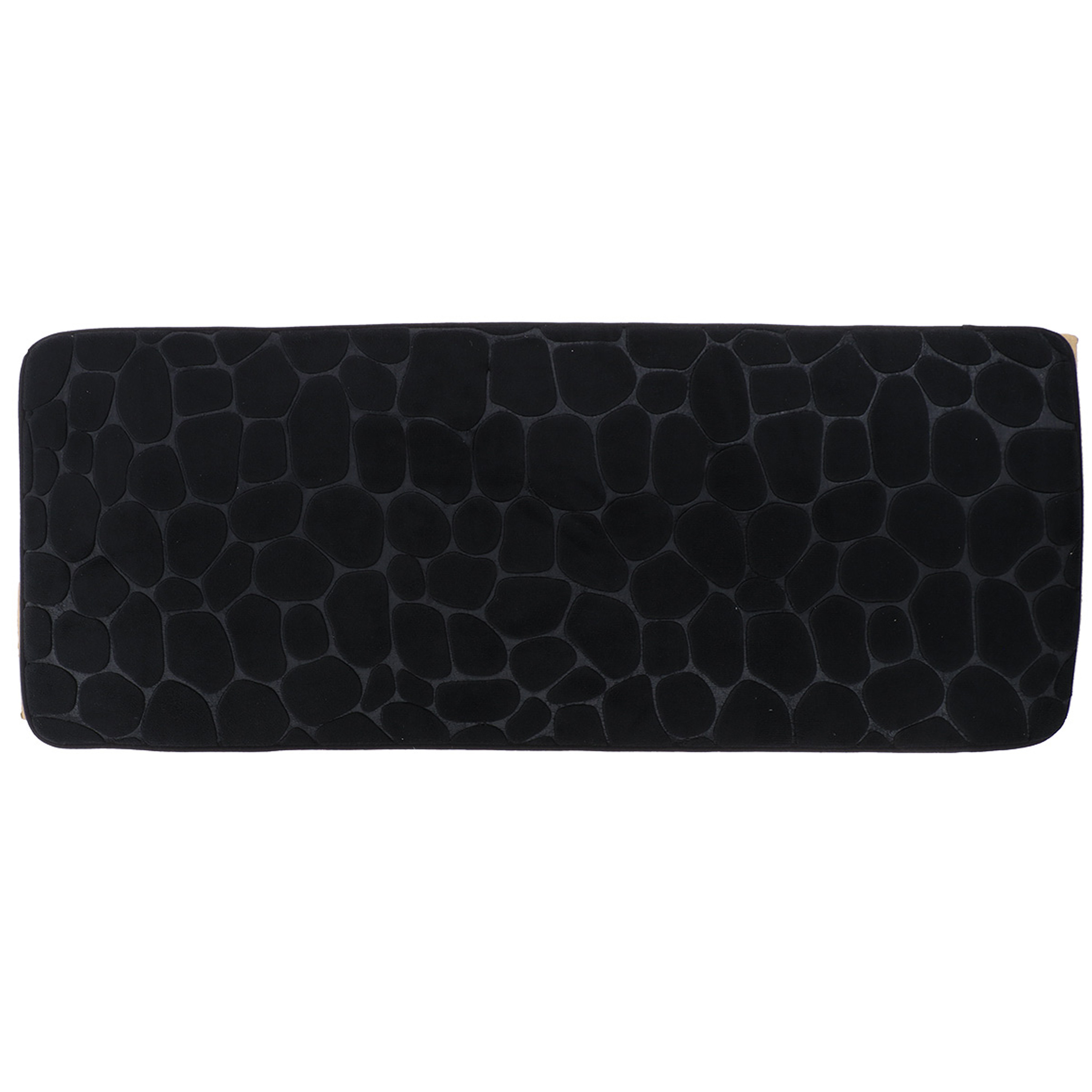 Tendance Badmat Pebble - Memory Foam - extra lang - zwart - 45 x 120cm -