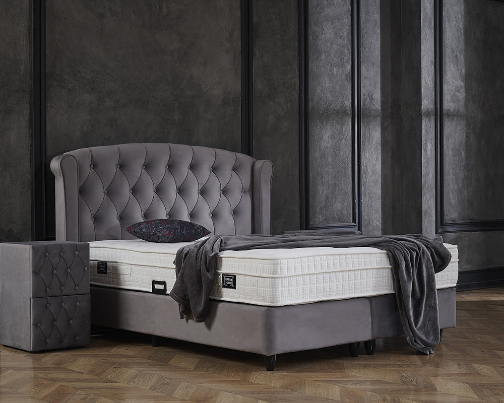 Dreamhouse - Aurora Boxspring met opbergruimte - Antraciet - 140 x 200 / zonder montage