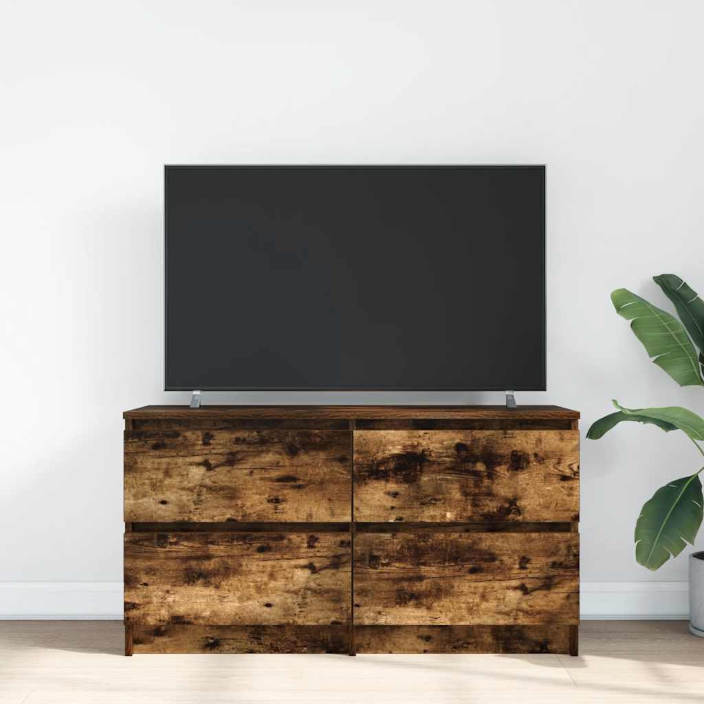 vidaXL Tv-meubel 100x35x54 cm bewerkt hout gerookt eikenkleurig