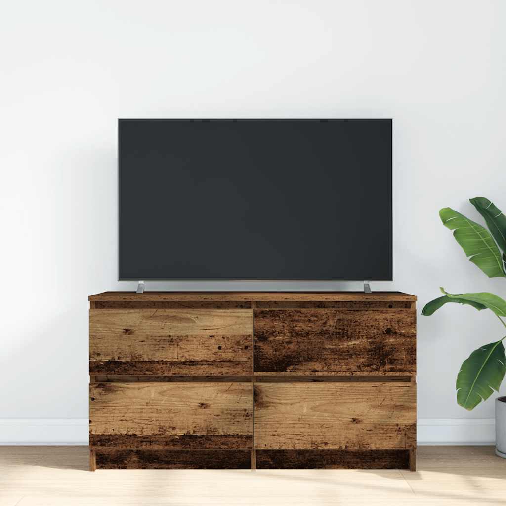 vidaXL Tv-meubel 100x35x54 cm bewerkt hout oud houtkleurig