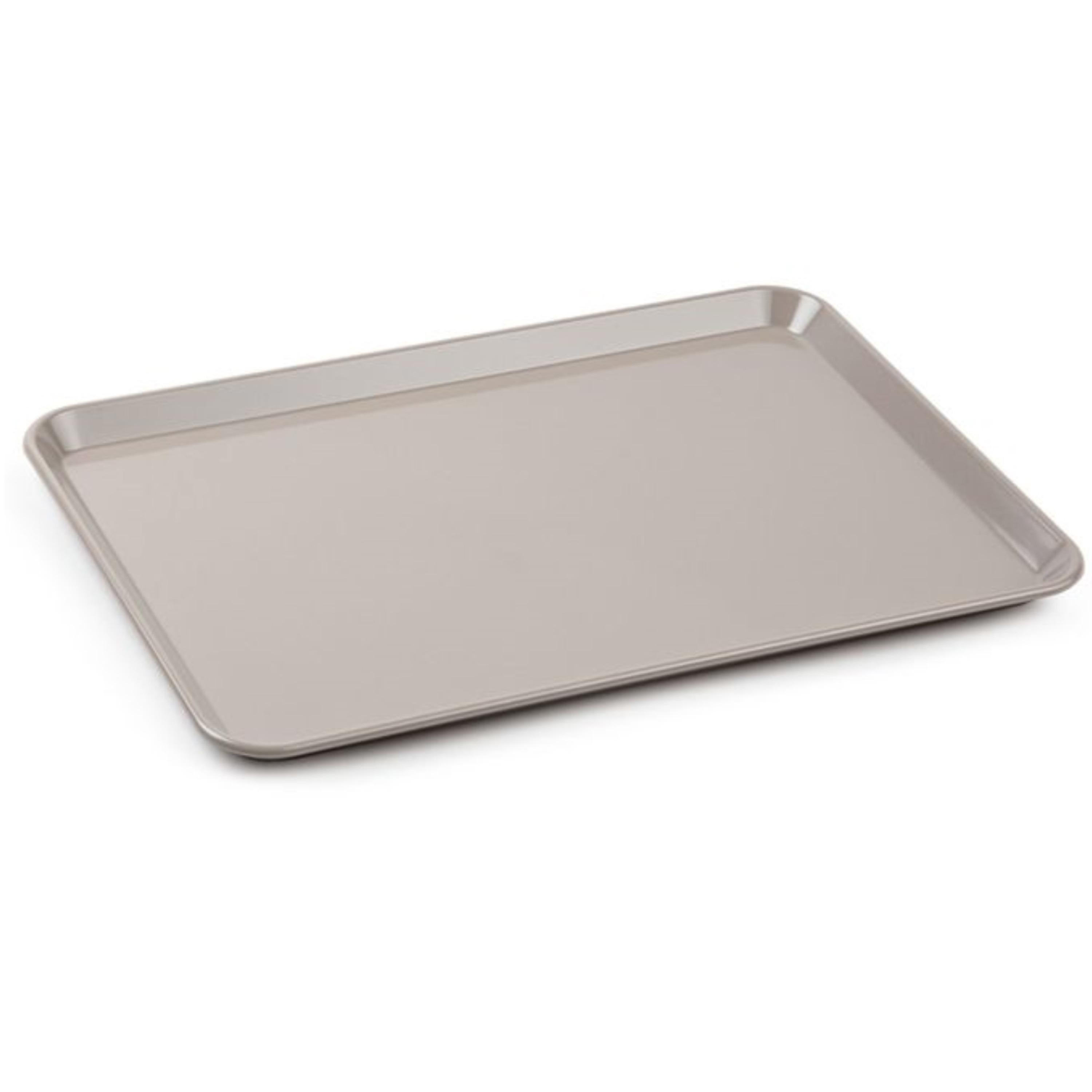 PlasticForte dienblad/serveerblad - Kunststof - 35 x 24 cm - taupe - kopjes en glazen tray -