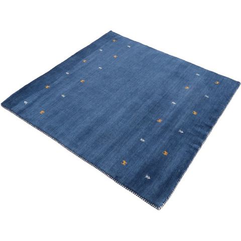 Carpetfine Wollen kleed Gabbeh-Uni zuivere wol, met de hand geweven, gabbeh loom diermotief, speciaal model vierkant