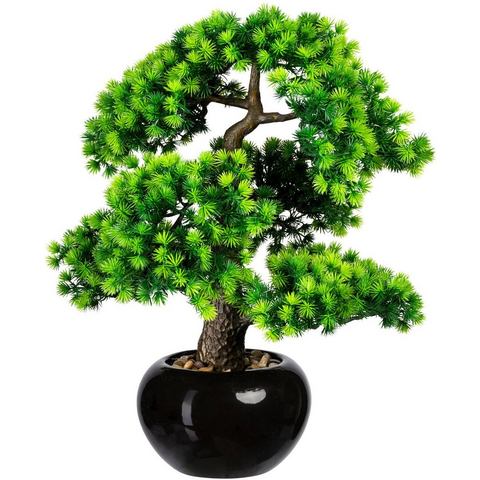 Creativ green Kunstbonsai Bonsai lariks in een keramische pot (1 stuk)