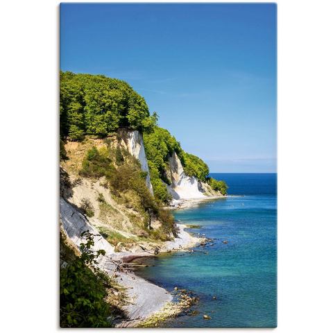 Artland Artprint Krijtrotsen Oostzeekust eiland Rügen als artprint van aluminium, artprint op linnen, muursticker of poster in verschillende maten