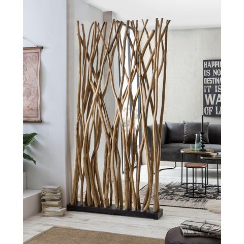 SIT Roomdivider Romanteaka van gerecycled teakhout, shabby chic, vintage, 100x200 cm