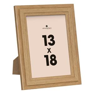 Atmosphera Fotolijstje voor een foto van 13 x 18 cm - naturel - foto frame Classico - Hout -