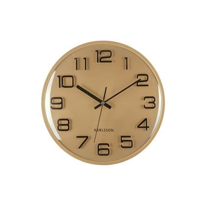 Karlsson  Wandklok 3D Numbers - Goud geschilderd- Ø30,5cm