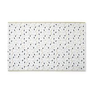 Xenos Tafelkleed paashaas - wit/goud/zwart - papier - 138x220 cm
