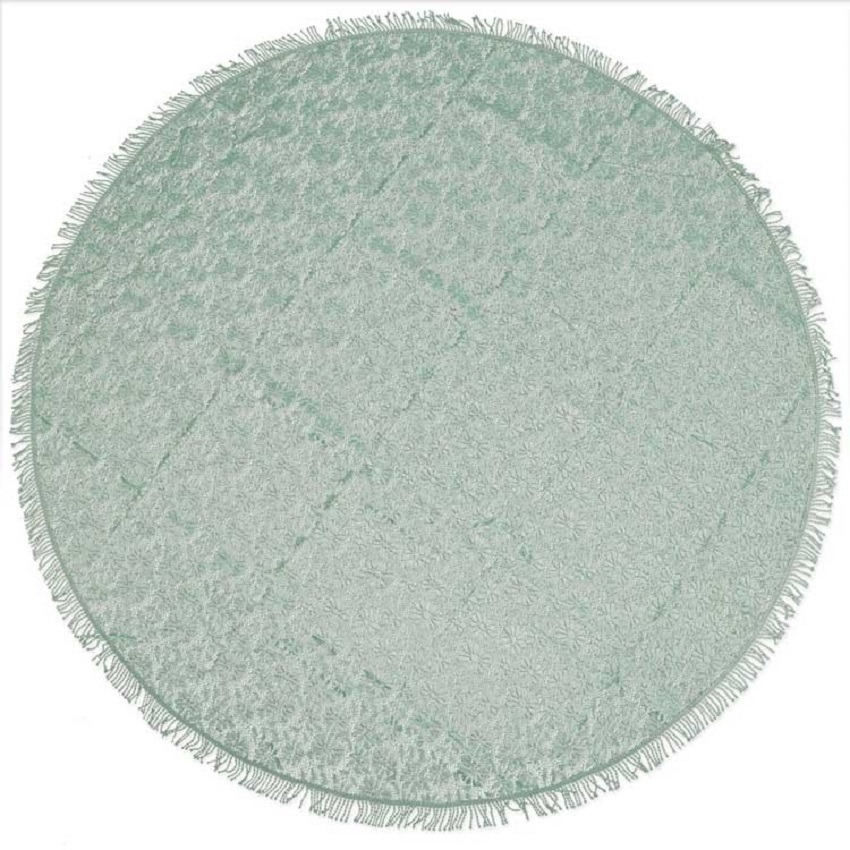 Unique Living Buiten tafelkleed/tafellaken - groen - D160 cm - rond - binnen/buiten -