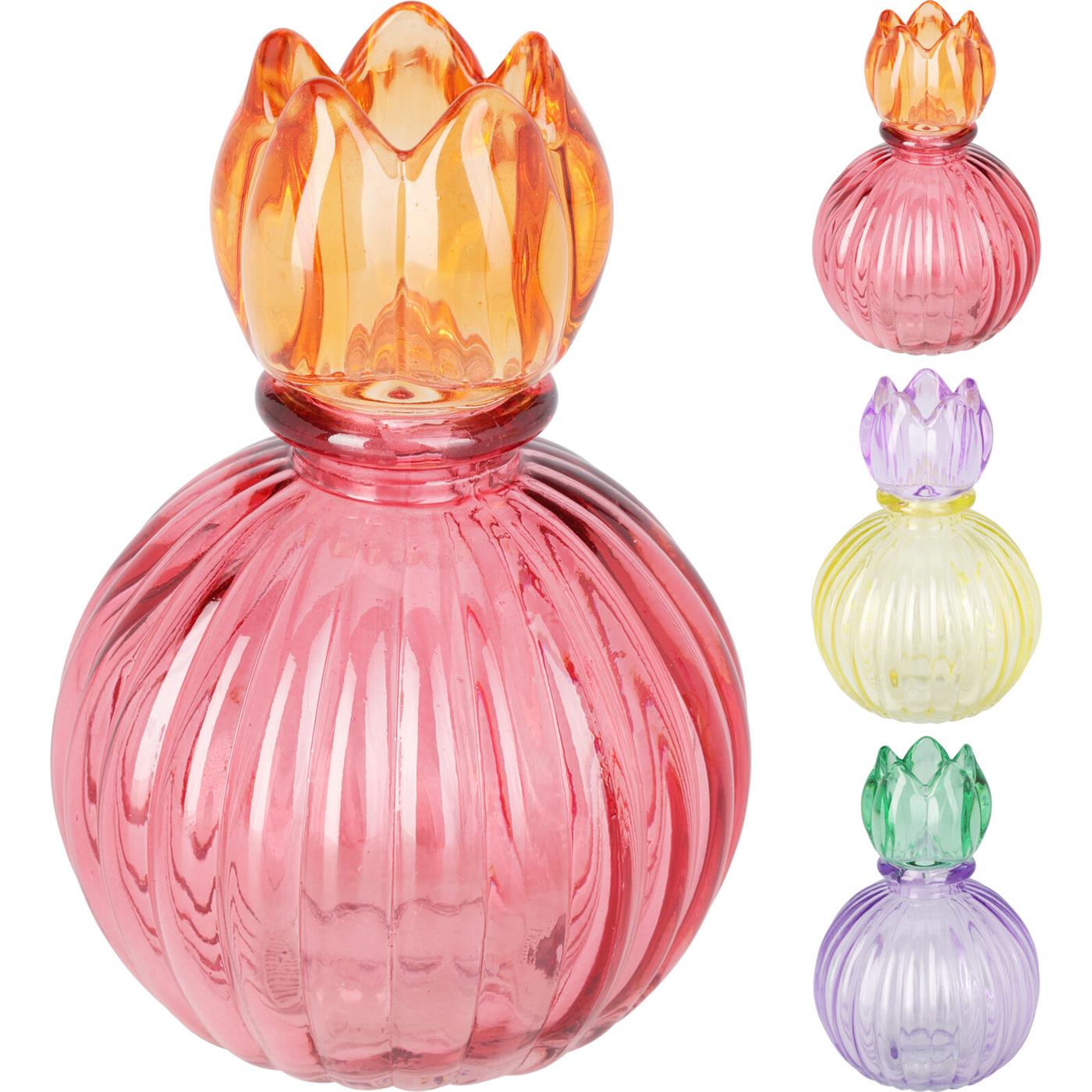 Home & Styling Kaarshouder Met Tulip 3 Ass. Kleur
