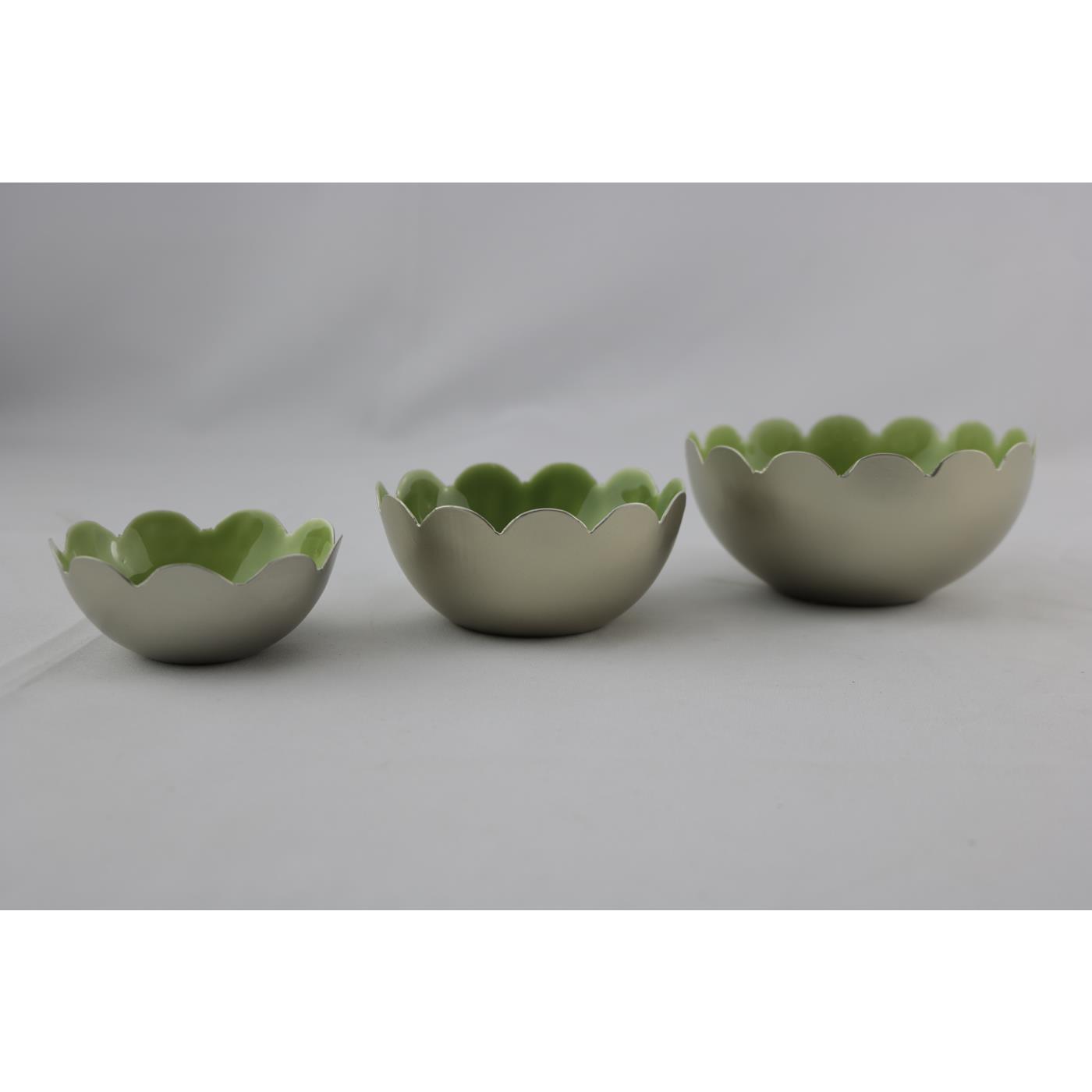 Mansion Atmosphere Loire Votive Waxinelichthouder Groen Set A 3